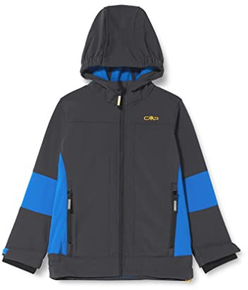 CMP - Veste enfant à capuche fixe, Anthracite-Royal, 164
