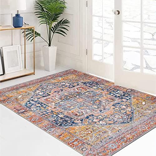 Cekene Teppich Läufer Flur 90x150cm rutschfest Orientalisch Küchenteppich Läufer Waschbar
