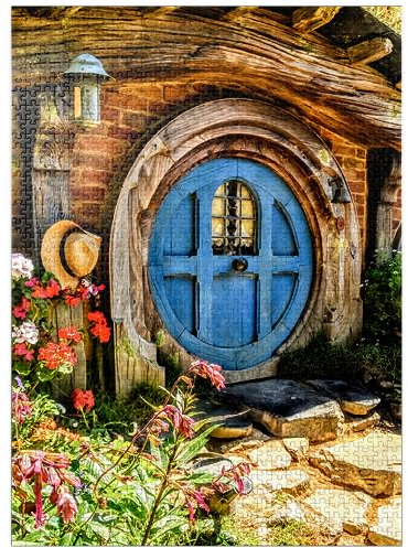 MyPuzzle Hobbit House in Hobbiton, New Zealand - Premium 1000 Piece Jigsaw Puzzle for Adults