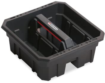 Handyman Caddy Tray Box Housekeeping Cleaners Tote Tray Basket with Handle Carry Grips - Under Sink Kitchen Storage Caddy for Cleaning Products Cleaners Carrier Tool Organiser (Basic 30cm x 30cm)
