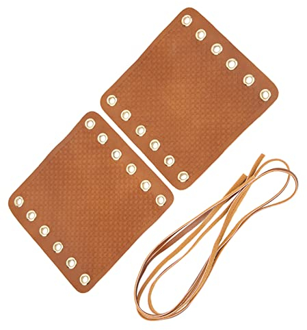 RTLR 2 Stücke wasserdichte Faser Simulation Leder Motorrad Griff Abdeckung Universal Vintage Motorrad Lenker Grip Wrap (Braun)