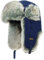 HEYANN Fliegermütze Herren Uschanka Trappermütze Herren Echtfell Wintermütze mit Ohrenklappen Russische Mütze Dunkelblau Unisex Fliegermütze für Herren (L/XL, Dunkelblau)