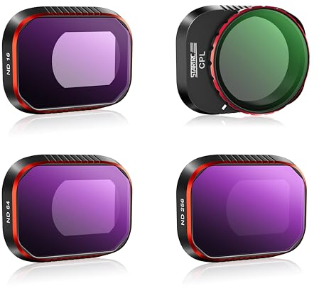 STARTRC Mini 4 Pro Filter, mehrfach beschichtetes ND-Filterset für DJI Mini 4 Pro Drohnenzubehör - 4er-Pack ND16/ND64/ND256/CPL Filter(Aluminium Version)