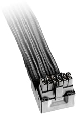 be quiet! Zubehör 12V-2x6/12VHPWR 90° Kabel, für Jede Grafikkarte mit 12V-2x6 oder 12VHPWR-Anschluss, ausgelegt für 600W, schwarz gummierte Ummantelung der gesleevten Kabel, BC073