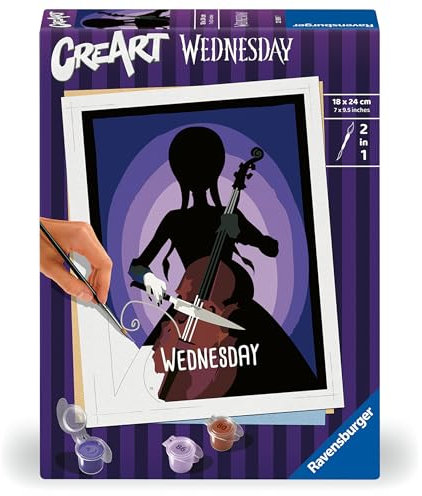 Ravensburger - CreArt 18x24 cm - Adulte - Mercredi - Loisir créatif - Peinture par numéros - Activité détente et créative - Dès 12 Ans - 23889