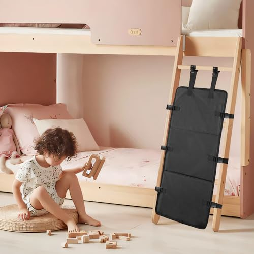 YUJHON Bunk Bed Ladder Cover, Black, Universal, Adjustable, Waterproof Oxford Cloth with PVC Coating