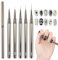 Nail Art Liner Brushes, 5 Pcs Fine Detail Nail Art Brushes UV Gel Thin Nail Art Painting Brush Line Drawing Pen DIY Nail Art Tools, Sizes 6/9/12/15/18mm (Black)