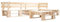 Rantry Gartenmöbel Set 4-TLG. Gartensofa Balkonmöbel Lounge Sofa Modular Gartenlounge Sofa Ecklounge Ecksofa Sitzgruppe für Balkon, Garten Garten-Paletten-Sofagarnitur Holz Natur