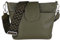 MIRROSI® Umhängetasche Damen, Echtleder, Made in Italy, BOHO Style30x24,50x9cm (BXHXT) viel Stauraum, Handtasche, Brusttasche, Crossbody Bag (1 Tasche & 2 Gurte) (Khaki (BOHO))