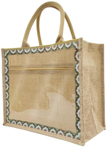 JUCHRZEY Bolsas de lino Bolsas de compras con asa Bolsas de comestibles reutilizables impermeables Lona decorativa reemplazable Bolsa de lona resistente Bolsa de utilidad diaria para activid