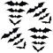HOMSFOU 60stücke Fledermaus Wandaufkleber Halloween Deko Sticker Für Innen Außen Abnehmbar Und Wiederverwendbar Für Gruselige Partys Und Dekorationen