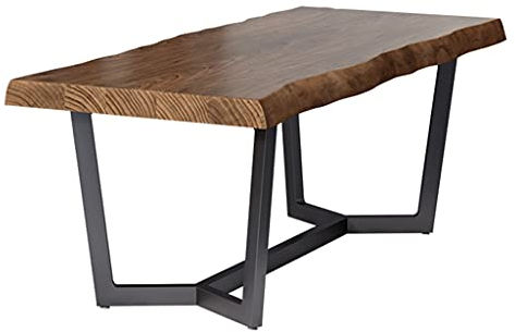 yudPinn Computertisch, einfacher Computertisch aus Massivholz, Tischplattendicke 5 cm, Home-Office-Arbeitstisch/Besprechungstisch, leicht zu montieren (200 x 80 x 75 cm)