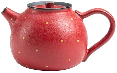 Teiera bollitore Teiera smaltata rossa Teiera cinese fatta a mano piccola teiera Kung Fu Teiera Teiera Brewer Acqua portatile Teiera