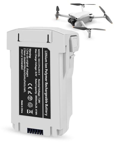 Mini 4 Pro/Mini 3 Intelligent Flight Akku für DJI Mini 3 Pro/DJI Mini 3/DJI Mini 4 Pro Drohne, Mini 3 Pro Akku Plus 3850mAh 7.38V, 47 Minuten maximale Flugzeit (not for iLife Zaco V5s)