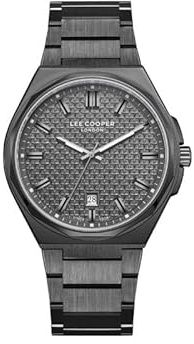 Lee Cooper VX42E12E LC08031.060 Men's Movement Watch Analogue Display and Metal Strap Grey, Grey, Bracelet, Grey, Strap