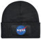 NIMAMA Mütze Beanie NASA Wintermütze Statement Spruch Print Geschenk Unisex Strickmütze für Herren & Damen - Schwarz