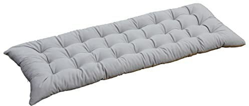 BODHIS Loungesessel-Kissen für den Außenbereich, dick und bequem, Liegestuhl-Polster für Terrassenmöbel, tragbar und langlebig (hellgrau)