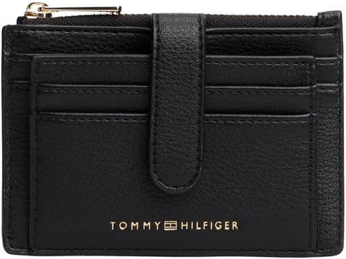 TOMMY HILFIGER Damen Th Flag Cc Holder Aw0aw18027 Kartenhalter, Black (Black)