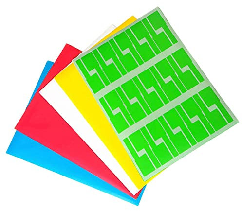 OFFSCH 15hojas Etiquetas Cables Adhesivas Pegatinas Forma p Marcadores Identificación