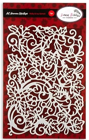 Dawn Bibby Creations Jugendstil Stechpalme & Efeu Schablone