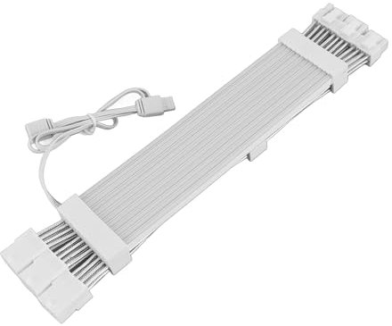 Oreilet Extensión Actualizada Cables PSU RGB, Extensión Cable PC Manga Argb Sincronizada 5v 3 Pines, Cable