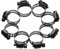 10/20 Stück schwarze Schlauchschellen mit Schneckengetriebe for 3/8 Zoll. Einstellbare Kraftstoffleitung aus Edelstahl, Schneckengröße, Clip-Ring-Schlauchschelle(10pcs 21-38mm)