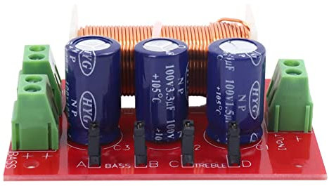 Happysnow 400W Lautsprecher Frequenz Weiche 2 Wege Hoch Niedrig 4-16 Ohm Frequenz Teiler für Lautsprecher
