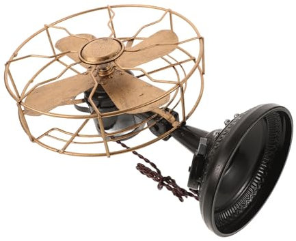 POPETPOP Retro Fan Ornaments Retro Desk Fan Model Sculpture Model Style Desk Antique Tabletop Decor for Delicate Vintage Shaped Vintage Decor Shape Iron