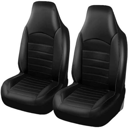 WXEXUDIN 2Pcs Autositzbezüge Für Dacia Dokker 2012 2013 2014 2015 2016 2017 2018 2019 2020 2021,Vorne Autositz Schonbezug Sets Leder Sitzbezug rutschfest Atmungsaktiv Autositz Innenraum Zubehör