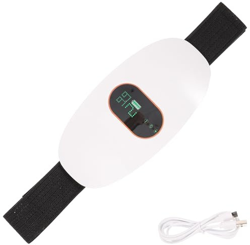 Tragbares Elektrisches Bauchmassagegerät als Vibrationsgürtel, Weiß | ABS Ausführung, Bequem Tragbar und Leicht, für Taille und Bauchmassage