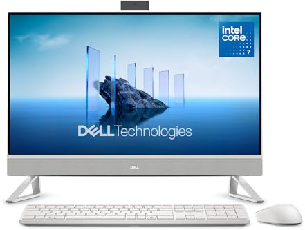 Dell Ordinateur de Bureau Tout-en-Un EC27250, Intel Core 7 150U | Intel UHD Graphics, Windows 11 Home, Wi‑Fi 6E, HDMI, USB‑C, Ethernet