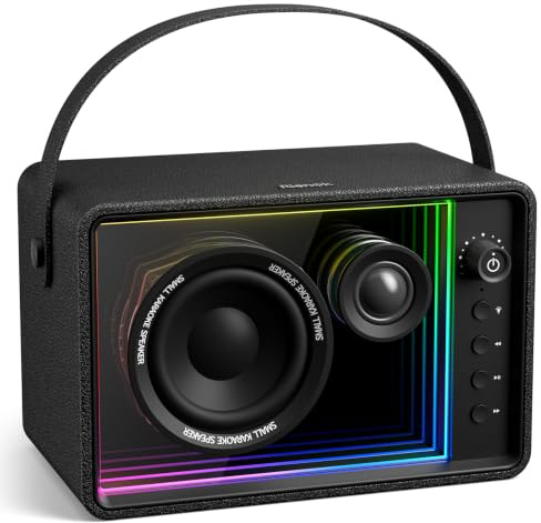 RIENOK Cassa Bluetooth Potente 40W Woofer 90mm Tweeter Seta 30mm, RGB, 15H | Bass-Reflex Posteriore, Vero Stereo Wireless, Ricaricabile, Supporta USB/TF/AUX, per Smartphone/ Casa/ Regalo