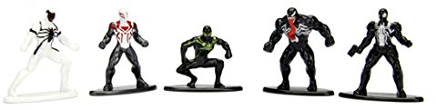 Marvel Spider-Man 5er Pack - Nano Metalfigs 4cm Sammelfigur 99253 detailgetreue Gestaltung, aus hochwertigem Diecast-Metall, kleine Figuren perfekt für jeden Sammler