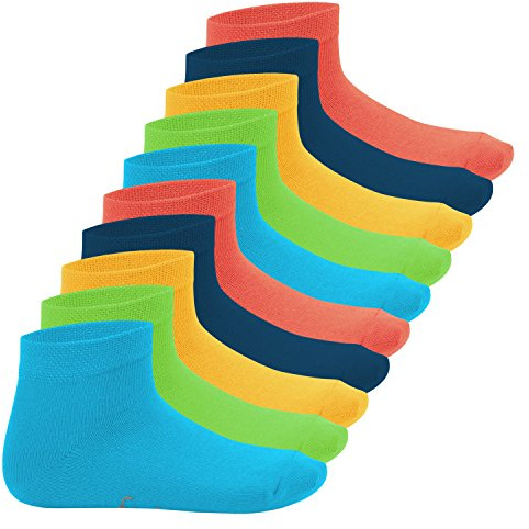 Footstar EVERYDAY! 10 Paar Kinder Quarter Socken Kurzsocken Baumwolle für Mädchen & Jungen