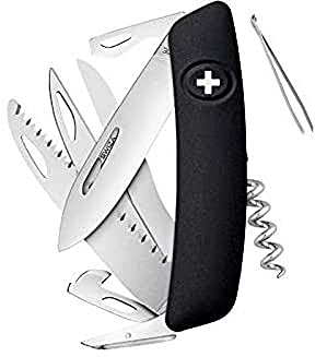 SWIZA 691302 Suisse D09 Couteau Noir Argent
