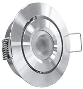 LEDUX 3W LED Einbaustrahler - SCHWENKBAR - IP44 Schutz, 3000K Warmweiß, Dimmbar, Flache Einbauleuchten für Innen- und Außen (Einzeln, ohne Netzteil)