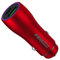 Pro User Dual-USB Car Charger 48W: Auto Ladegerät aus Aluminium mit USB-C PD und USB Quick Charge 3.0 Ausgang und LED Ring – extra Power aus dem Zigarettenanzünder (Rot)