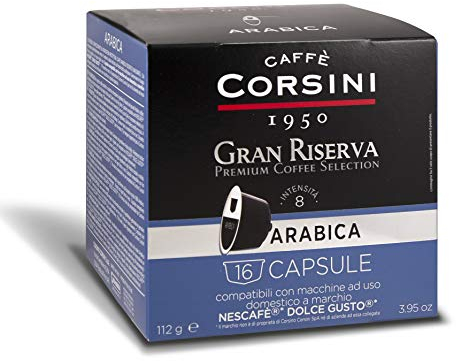 Caffè Corsini Café Gran Riserva Arabica Compatible avec Dolce Gusto 96 Unités 1,74 kg