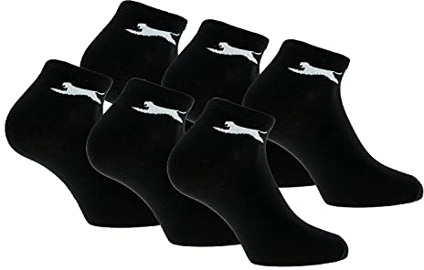 Slazenger 6 Paar Socken Sneaker Knöchelhöhe, ausgezeichnete Baumwollqualität (Schwarz, 43-46)