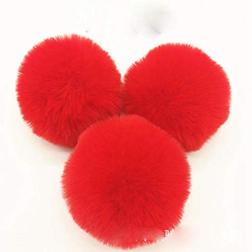 Egurs 30 stück 8cm Pompons Bunte groß Pom Pom bälle Flauschigen Plüsch Bälle rot