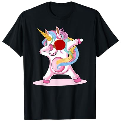 Einhorn Unicorn mit Tischtennisschläger für Tischtennis Fans T-Shirt