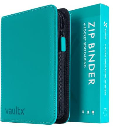 Vault X 4 Pocket Zip Trading Card Binder 160 Cards Exo-Tec (Teal)