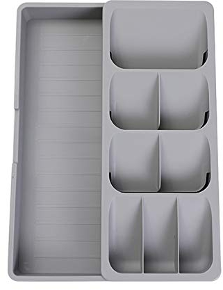 Faridabio Silverware Organizer Storage Tray,Cutlery Expandable Organizer for Kitchen Drawer Holding Flatware Spoons Forks