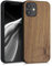 kwmobile Hülle kompatibel mit Apple iPhone 12 Mini Hülle - Holz Case - stoßfestes Handy Cover - TPU Handyhülle in Dunkelbraun