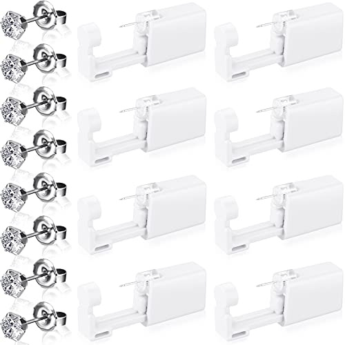 Mudder 16 Pcs Disposable Self Ear Piercing Kit, White