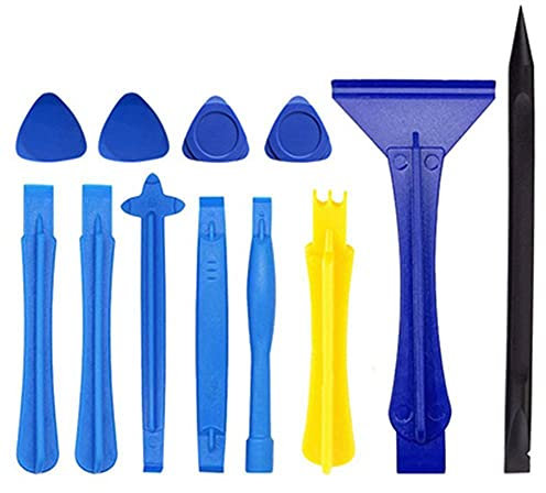 MEETOZ 12Pcs Phone Screen Opening Pry Plastic Tool Repair Kit,Spudger Pry Blade Opening Tool Repair Kit for Electronics Tool(Random Color)