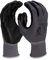 FLEXEO Arbeitshandschuhe Herren/Damen - PSA EN 388 II - Montagehandschuhe versch. Größen - Schutzhandschuhe aus Polyester mit Nitrilbeschichtung in Schwarz/Grau - Sicherheitshandschuhe für Mechaniker