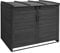 XL 2er-/4er-Mülltonnenverkleidung HWC-H75b, Mülltonnenbox, erweiterbar 138x138x105cm Holz MVG-Zertifiziert - anthrazit