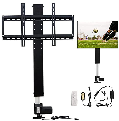 Elektrisch TV Lift Standfuß Bracket Fernsehhalterung Höhenverstellbar Automatischer TV-Ständer für 26-57 Zoll Fernseher Halterung +Fernbedienung (700mm)