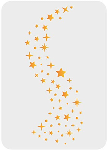 FINGERINSPIRE Sterne Schablonen 29,7x21cm Galaxy Schablonen Twinkle Star Schablonen Vorlagen Wiederverwendbare Sterne Muster Schablonen DIY Sterne Home Decor Schablone zum Malen auf Holzboden Wand